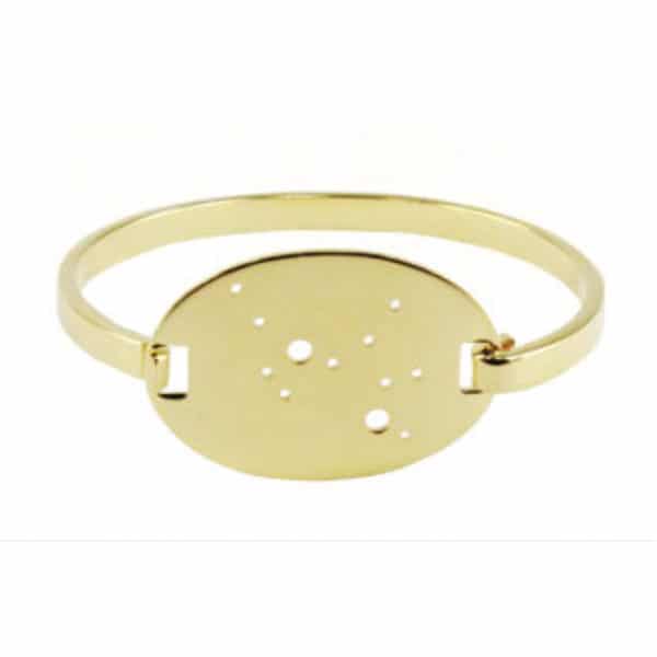 GOLD ASTROLOGY HINGED BRACELET