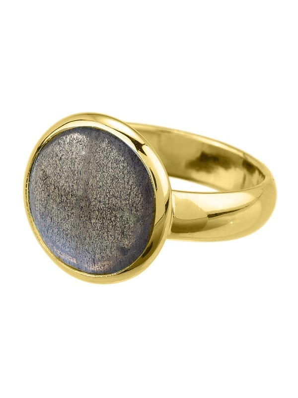 Kahili Ring Labradorite Vermeil