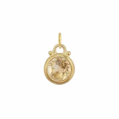 Gold Citrine Charm November