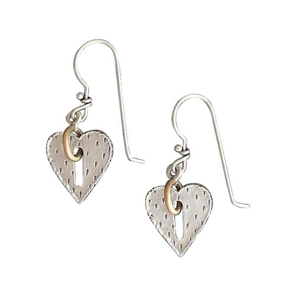 Mini Slot Heart Charm Earrings
