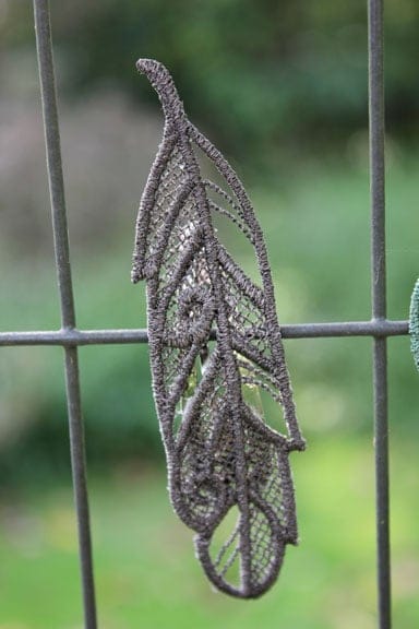 Feather Hair Clip in Gray