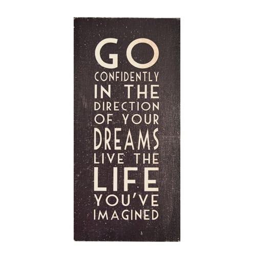 Go Confidently Tall Black Sign