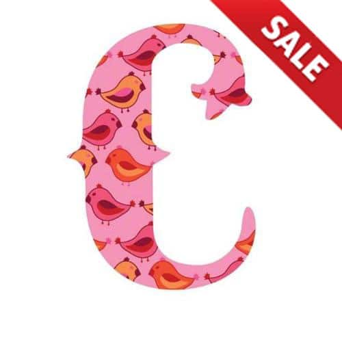 LuvLetter A-Z Pink Birds