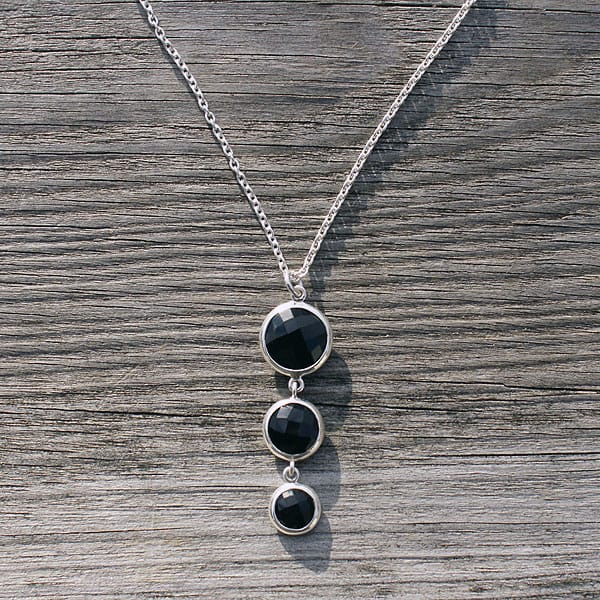 Monterrey Sterling Silver and Onyx Necklace