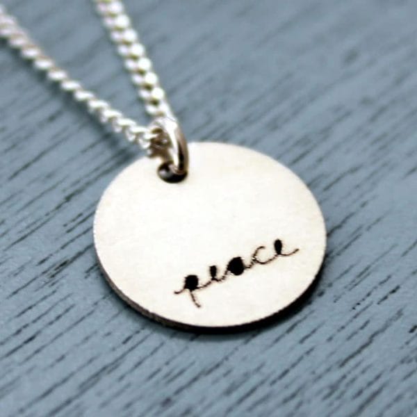 Peace Medium Circle Tag