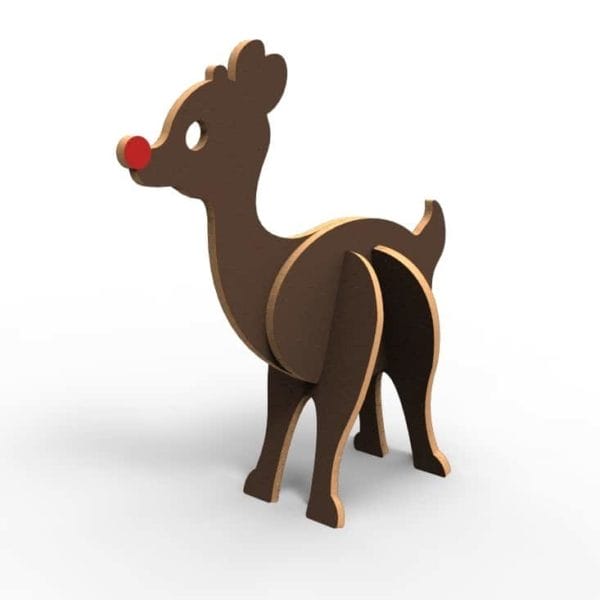Brown Reindeer 3-D Puzzle