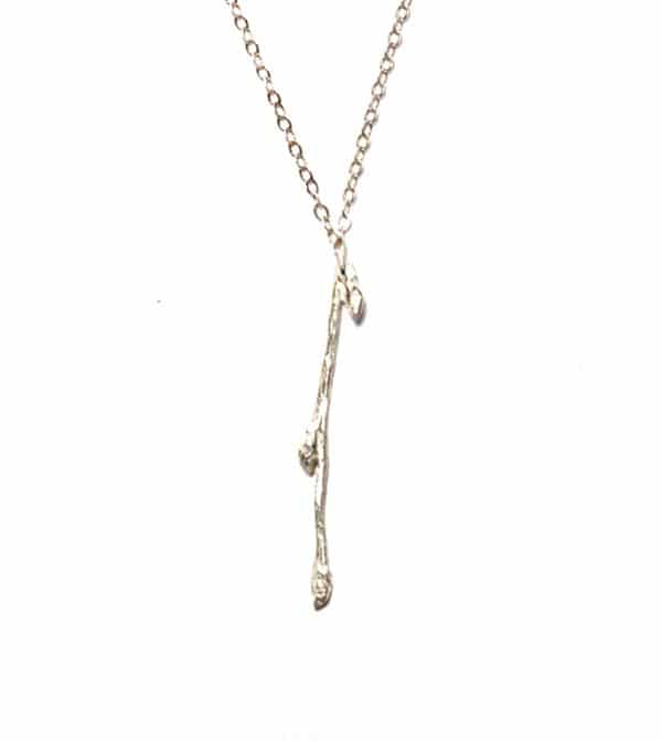 Vertical Budding Branch Necklace