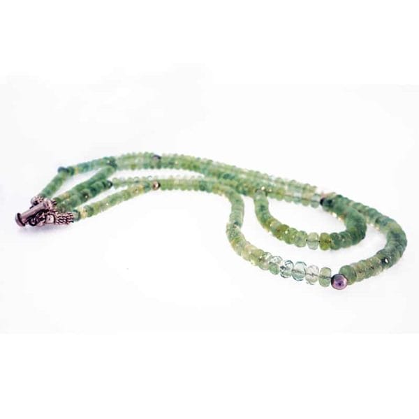 Peridot and Pearl Double Strand Necklace