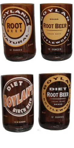 AMBER POP TUMBLERS – SET OF 4 The Green Glass Company