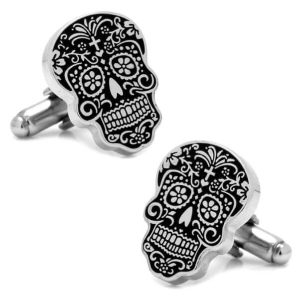 Silver Day of the Dead Cufflinks