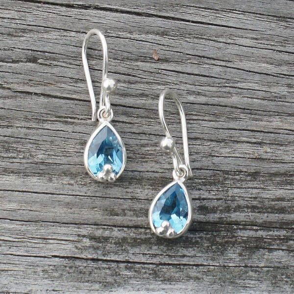 Bergen Silver and Blue Topaz Earrings