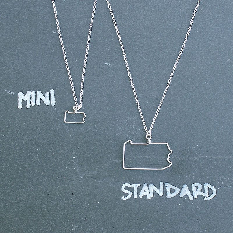 Pennsylvania Outline Necklace