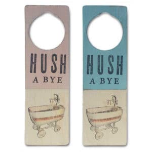 Hush a Bye Doorknob Sign