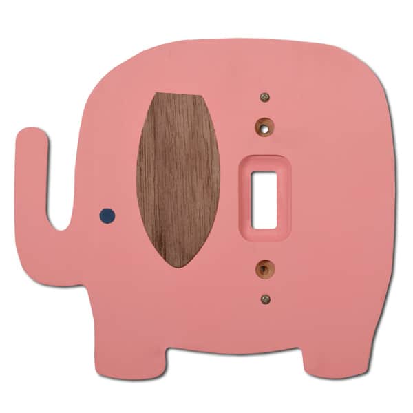 Elephant Switchplate Pink