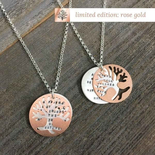 Emerson Tree Rose Gold Necklace