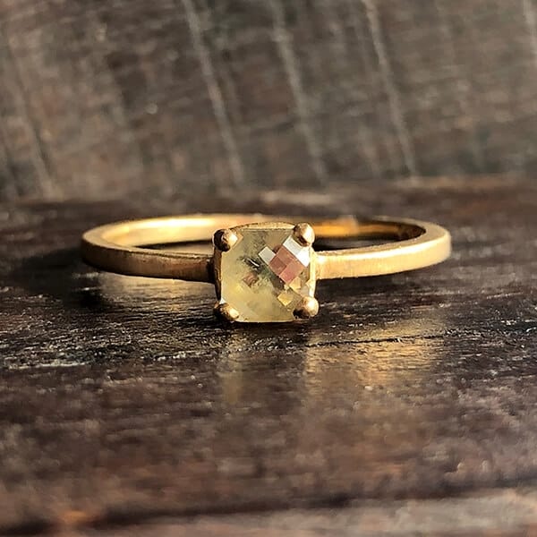 Jennifer Dawes Delicate and Bold Rose Cut Opaque Diamond Ring