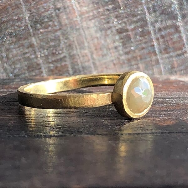 Jennifer Dawes Delicate and Bold Rose Cut Opaque Diamond Wide