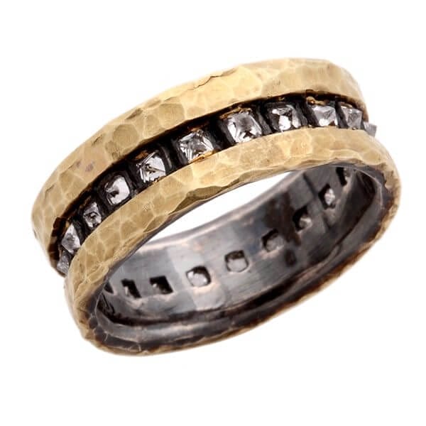 Hammered Gold Eternity Band