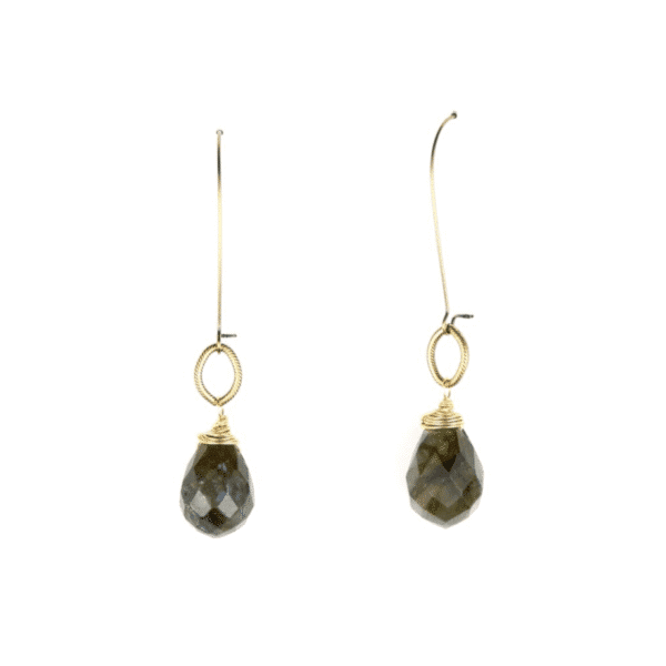 Labradorite Stone Drop Earrings