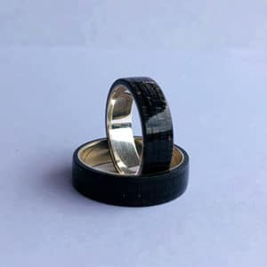 Skateboard Silver Wedding Bands