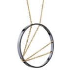 Arc Necklace IN OXIDIZED SILVER AND GOLD