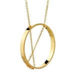 inner circle necklace yellow gold