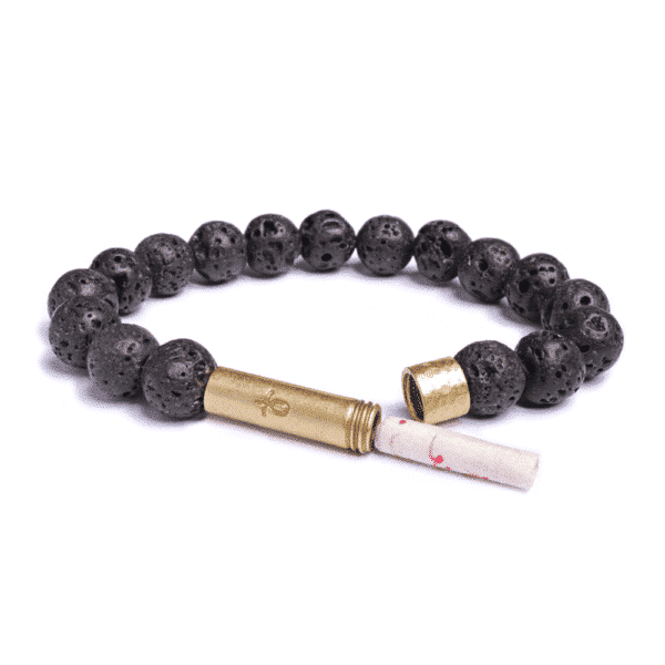 Black Lava Rock Bracelet by Wishbeads