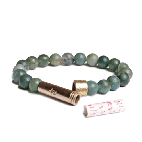 Matte Grass Agate Bracelet by Wishbeads