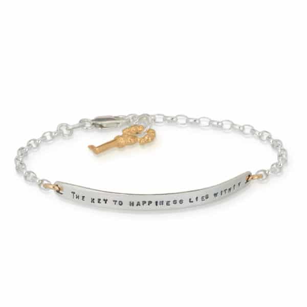 Key to Happiness bracelet by kathy bransfield