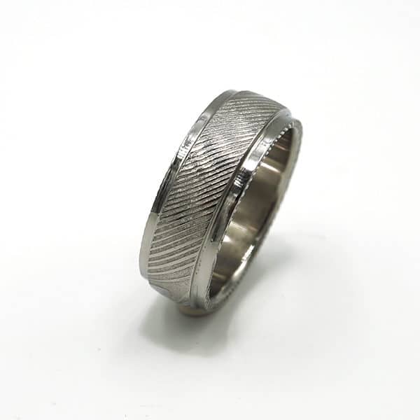 Naked Damascus Storms Eye Stepped Ring