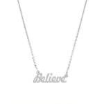 Believe Script Necklace