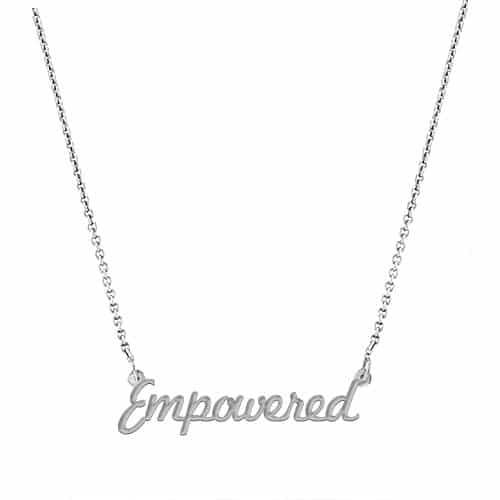 Empowered Script Necklace