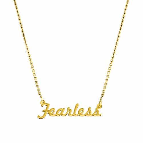 Fearless Script Necklace