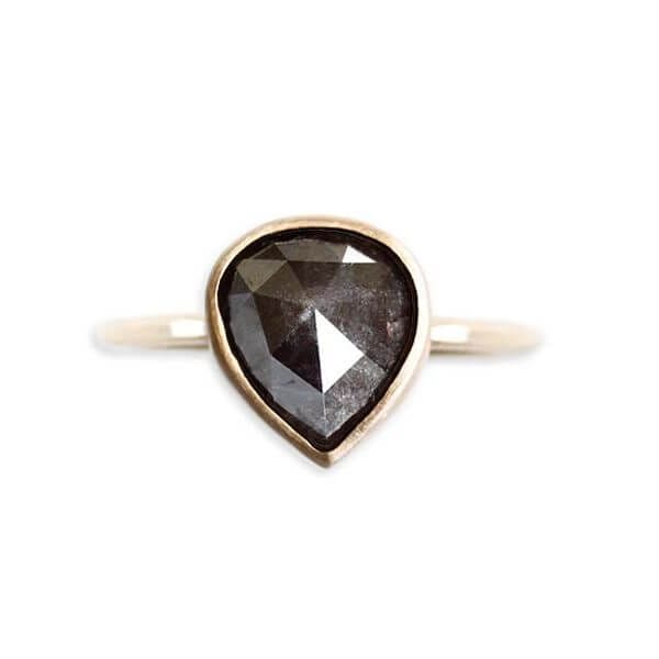 Chocolate Rose Cut Diamond Ring