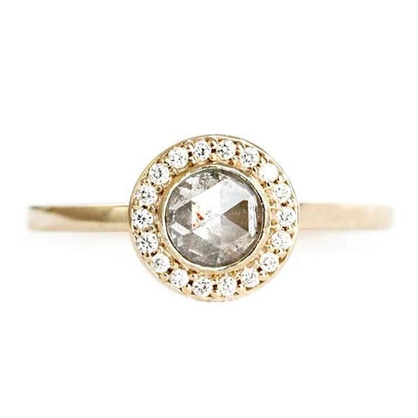 Eva Salt and Pepper Diamond Ring