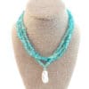 Apatite and Freshwater Pearl Necklace