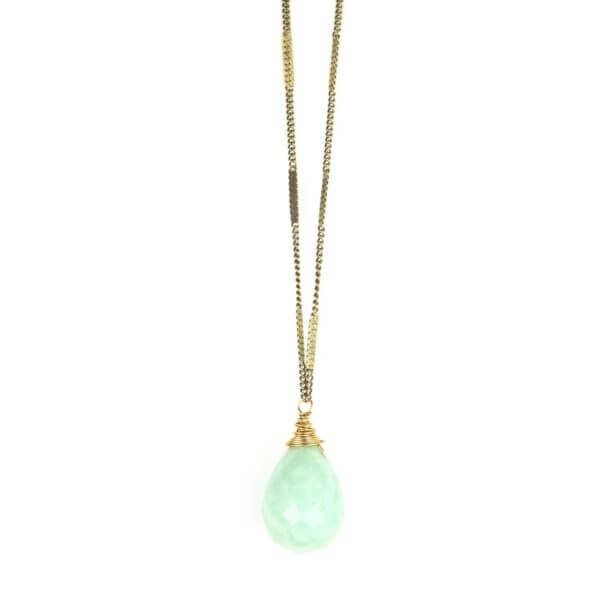 Amazonite Stone Drop Necklace