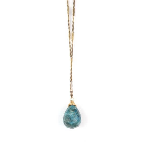 Apatite Stone Drop Necklace