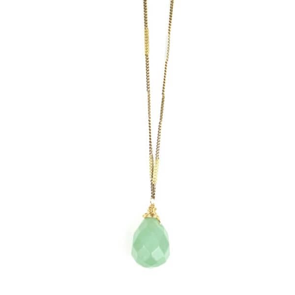 Green Aventurine Stone Drop Necklace Green Aventurine Stone Drop Necklace