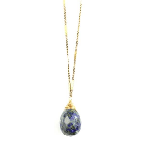 Lapis Stone Drop Necklace Lapis Stone Drop Necklace