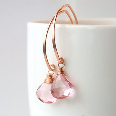 Blushing Drops earrings