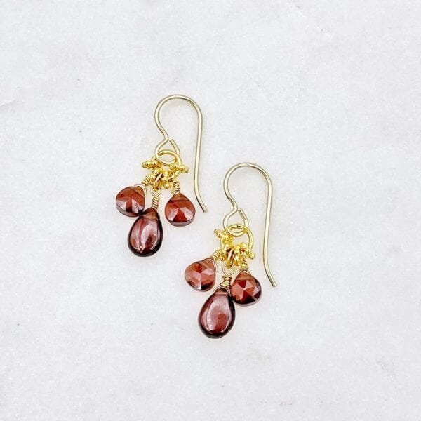 Cabernet Garnet Earrings by Alexia Viola