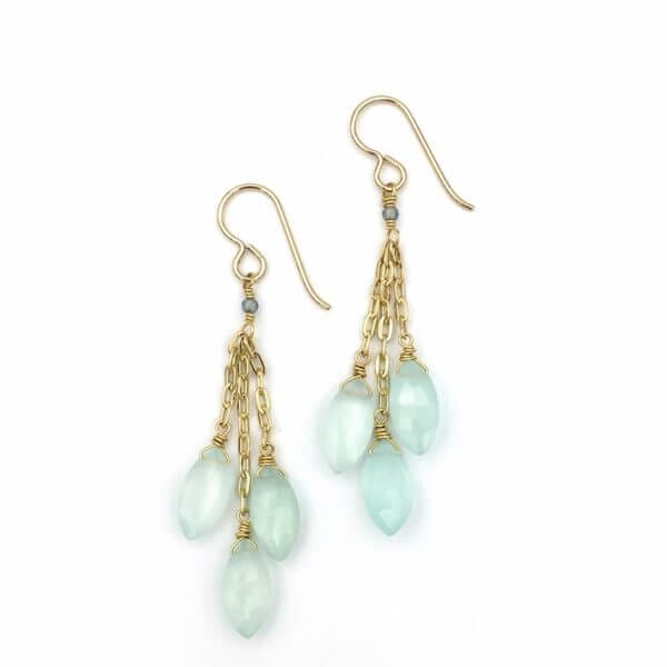 Chalcedony Cluster Earrings by Alexia Viola