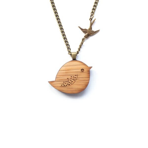 Chubby Bird Necklace by One Happy Leaf