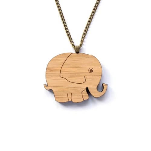 Elephant Necklace by One Happy Leaf