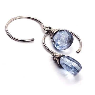 Mystic Blue Curved Earrings