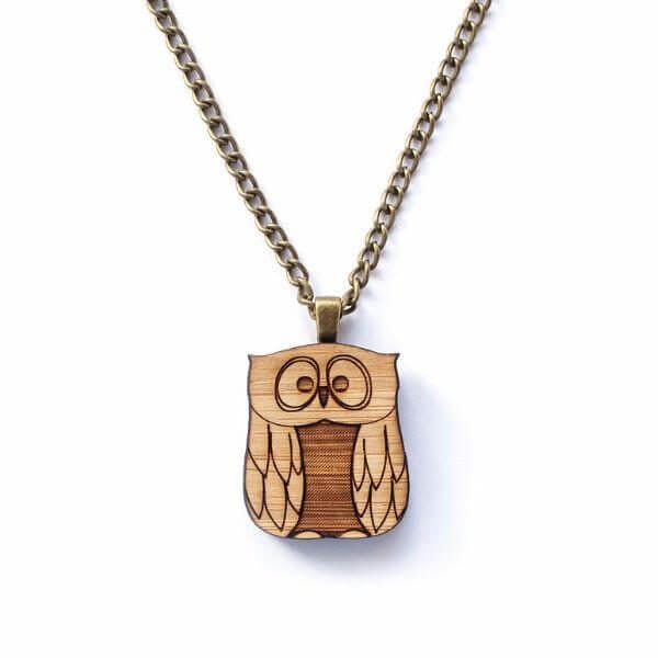 Owl Necklace by One Happy Leaf