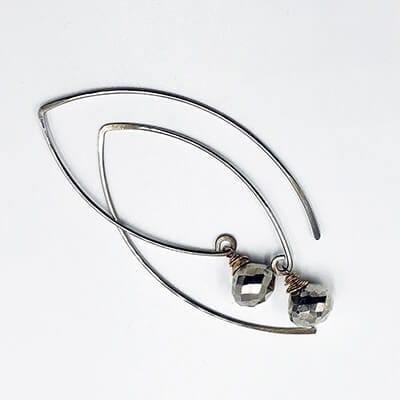 Pyrite Curved Earrings