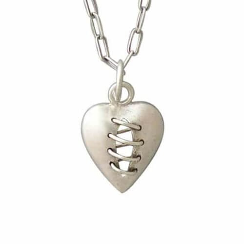 Stitched Heart Charm Necklace by Thomas Mann