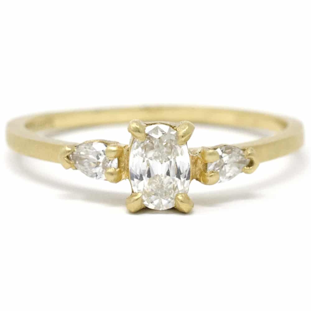 Facet Dainty Three Stone Diamond Ring